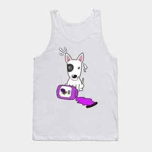 Naughty Bull Terrier Spills a jar of grape jam! Tank Top